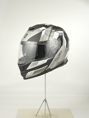 Шлем модуляр HETOSHI FF935 Shogun цв.Черно-серый  Матовый р.L