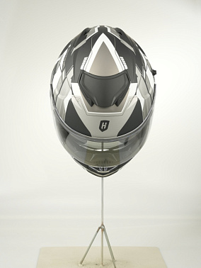 Шлем модуляр HETOSHI FF935 Shogun цв.Черно-серый  Матовый р.L