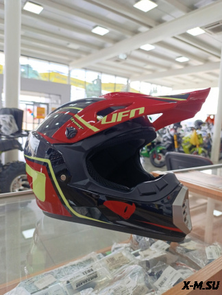 Шлем кроссовый HETOSHI UFD XD1-2 цв. Черно-бело-красный р. L 