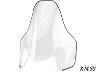 Стекло ветровое для снегохода IRBIS TUNGUS, SHARMAX SN 550 (55см, 2мм, МПК)