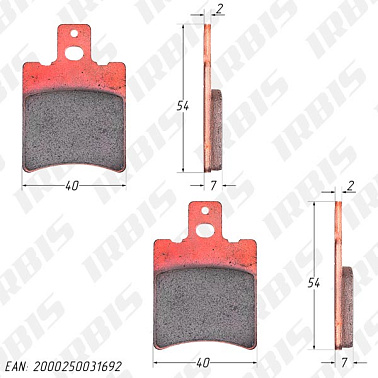 Колодки тормозные дисковые Yamaha высокие MALOSSI 6212177 MHR SYNT 