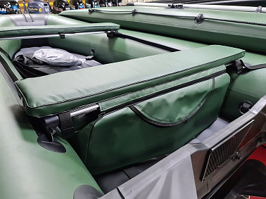 Комплект мягких накладок с сумкой для лодок 90*20 зеленый 