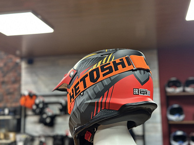 Шлем кроссовый HETOSHI OF836 EXOSS CROSS PRO MX289 цв.Черно-красно-желтый Матовый р.S