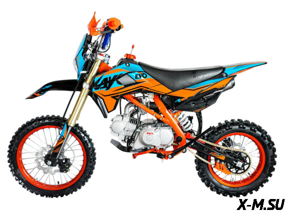 Питбайк KAYO EVOLUTION YX125EM 17/14 KRZ (механ. сцепл., эл. стартер 2022 г.)